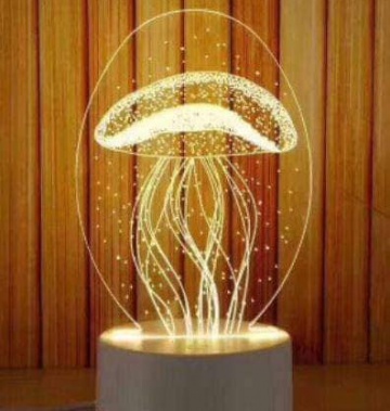 Đèn Led 3D chuyển màu hình Sứa Biển