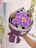 Hoa Hồng Sáp Hàn Quốc - bó 11 bông kèm phụ kiện 0