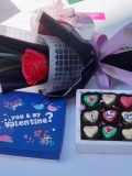 Set quà Socola valentine + hoa 0