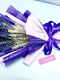 Bó hoa Lavender bó giấy tím trắng cao cấp 0