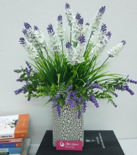 Bình hoa lụa cao cấp lavender biểu tượng của sự chung thuỷ