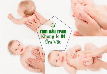 Cách dùng dầu tràm cho bé bị ho, giảm đờm, giảm ho rõ rệt