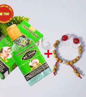 Combo tinh dầu tràm Huế Bé Thơ 100ml + Vòng dâu mix đá, bạc