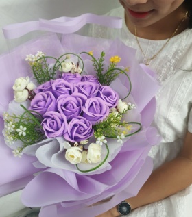 Bó hoa hồng cao cấp sắc tím nhung nhớ