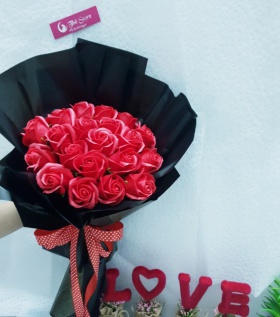 Bó hoa hồng sáp cao cấp 20 bông
