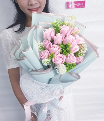 Bó hoa hồng sáp cao cấp tình yêu say đắm lãng mạn 