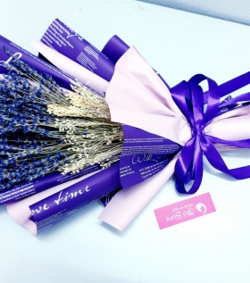 Bó hoa Lavender bó giấy tím trắng cao cấp