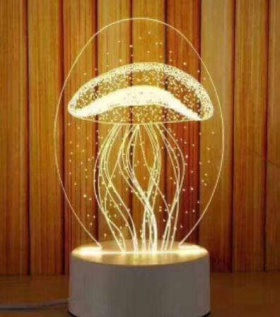 Đèn Led 3D chuyển màu hình Sứa Biển