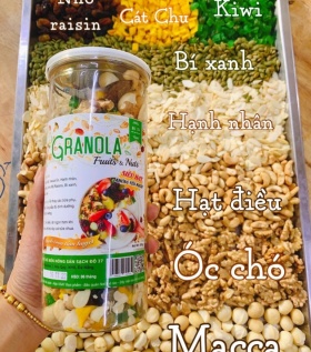 Granola siêu hạt không đường 500gr