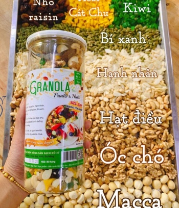 Granola siêu hạt không đường 500gr