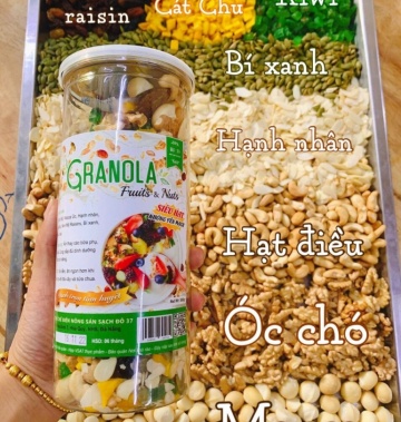 Granola siêu hạt không đường 500gr