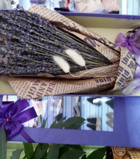 Hộp hoa Lavender - Oải Hương của Pháp kèm túi thơm