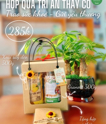 Set quà 20/11 từ Granola và xoài sấy