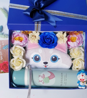 Sét quà bình giữ nhiệt kèm mốc khoá doraemon