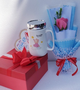 Set quà cốc sứ nắp gương
