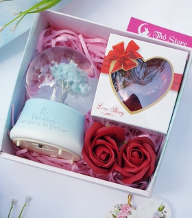 Socola Valentine + quả cầu tuyết