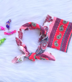 Turban vuông họa tiết