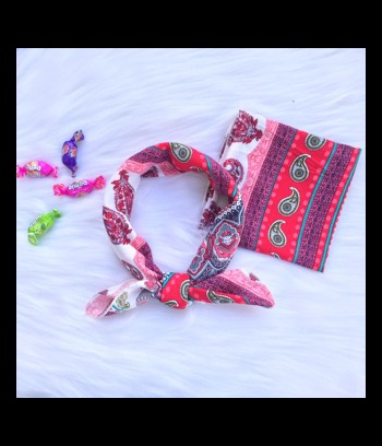 Turban vuông họa tiết