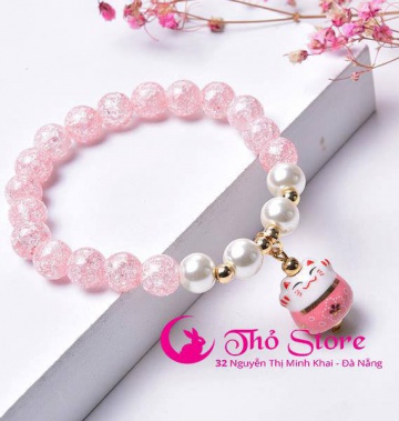 Vòng mèo may mắn Neko đá pha lê