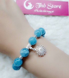 Vòng tay đá phong thủy màu xanh ngọc